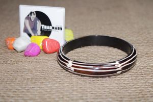 กำไลเรซิ่นสีน้ำตาลมันวาวแบบพรีเมี่ยมสำหรับผู้หญิงดีไซน์ซับโบราณหินมุกหลักของขวัญแฟชั่นที่ยอดเยี่ยมสำหรับแบบดั้งเดิม - Product Image 3