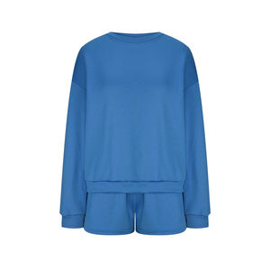 ชุดเสื้อผ้า2ชิ้นสำหรับผู้หญิงชุดปักโลโก้แฟชั่นแบบเรียบง่ายสำหรับฤดูร้อน - Product Image 2