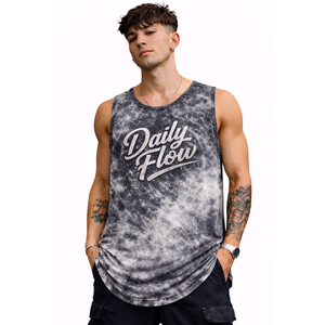 Camiseta sin Mangas para Hombre, Color Gris Oscuro, Tejido Elástico de Poliéster y Spandex, Secado Rápido, Transpirable, Estilo Moderno, Informal, para Fitness - Product Image 1