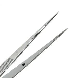 Pinzas Quirúrgicas Dentales Dentadas y Sin Dientes de 10 cm con Recubrimiento Negro - Product Image 1
