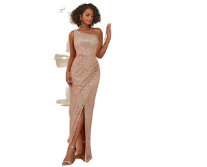 Robe de soirée longue élégante sans manches, antistatique, respirante, ornée de perles, brodée à la main, avec des paillettes, taille plus, vêtements de cérémonie - Product Image 5