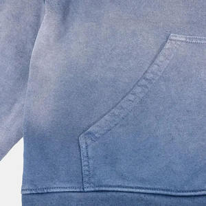 Sweat-shirts à capuche de haute qualité, couleur gris, logo personnalisé imprimé à l'écran, coupe ample, pour hommes adultes. - Product Image 6