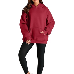 Sudadera con Capucha de Punto de Invierno de Alta Calidad para Mujer, Transpirable, de Secado Rápido, Hombros Caídos, Corte Ajustado, 100% Algodón, Logotipo Frontal - Product Image 1