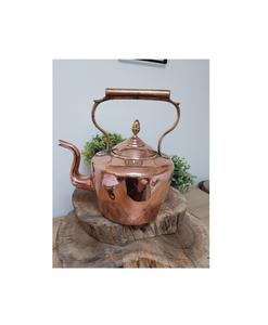 Hervidor de cobre de exhibición funcional con brillo brillante y artesanía antigua, perfecto para la presentación en la sala de estar - Product Image 2