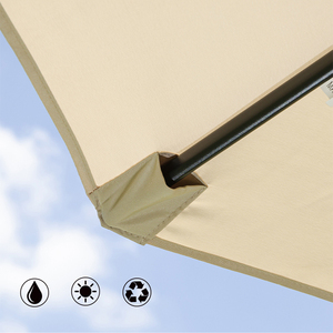 Parasol de jardin extérieur personnalisable en couleur avec mât en fibre de verre et design moderne pour usage hôtelier - Product Image 6