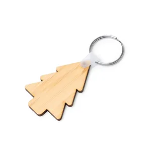 Portachiavi Natalizio in Bambù Bruma, Portachiavi e Moschettoni Promozionali Personalizzati - Product Image 1