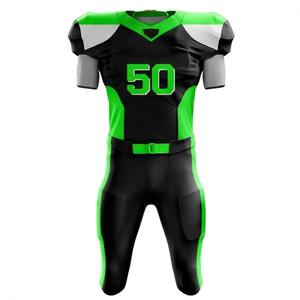 Maillots et pantalons sublimés de haute qualité à manches courtes dernier style uniforme en gros ensemble d'uniformes de football américain personnalisé - Product Image 5