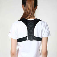 Correcteur de posture ajustable en polyester et coton pour le haut du dos, les épaules et la clavicule, pour adultes, avec logo/couleur personnalisables, vente en gros