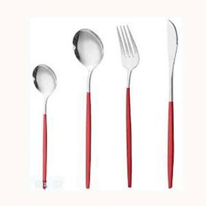 Couverts en acier inoxydable Offre Spéciale, couverts de restaurant de mariage, couverts d'hôtel, ensemble poli argenté avec poignée en résine marron - Product Image 3