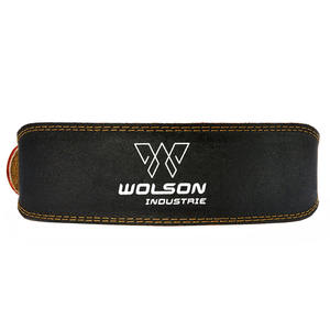 Cinturón de cuero personalizable para gimnasio, levantamiento de pesas, entrenamiento resistente, cuero con hebilla ajustable - Product Image 5