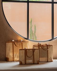 Handwoven Rattan <b>Storage</b> <b>Handbag</b> Eco Friendly Natural Wicker Bag - Product Image 5