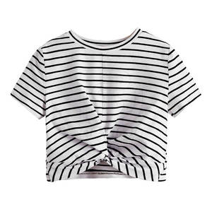 เสื้อครอปสตรีทำจากผ้าฝ้ายกันลมสินค้ามาใหม่ - Product Image 1