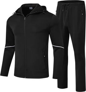 Conjunto Deportivo de 2 Piezas para Hombre, Traje Deportivo, Chándal para Correr, Entrenamiento, Gimnasio, con Capucha - Product Image 1