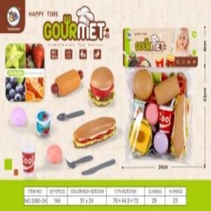 3260-24 Gourmet Hamburger Combo giocattolo 12 unità hamburger combo giocattolo gourmet per bambini divertente e durevole gioco al coperto all'aperto 3260-24