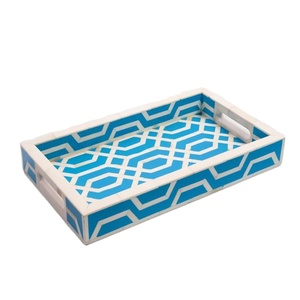 Sultana Pearl Bone Inlay & Mop ถาดเสิร์ฟ Arabic homeware แฮนด์เมดสำหรับโต๊ะอาหารสุดหรูของขวัญ Eid และการจัดแสดงโรงแรม - Product Image 3