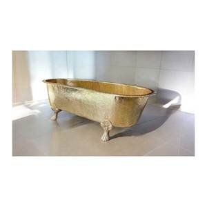 Baignoire autoportante en cuivre de haute qualité avec drain Fabrication indienne Forte demande pour le trempage - Product Image 2