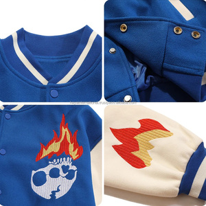 Veste bomber en cuir et laine pour homme de haute qualité, streetwear, veste universitaire, design personnalisé, broderie sur toile - Product Image 3