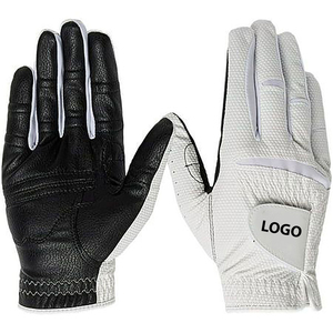 Guante de golf de piel de oveja de mano izquierda de 1 pieza con agarre cómodo Superior para mujer, equipo deportivo antideslizante transpirable blanco y negro - Product Image 1