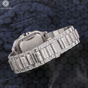 Reloj de Lujo para Hombre Charm Jewells, de Acero Inoxidable, Esfera Cuadrada de 38 mm, Analógico de Cuarzo, Luminoso, Estilo Joyería de Moda, Cierre Plegable - Product Image 3