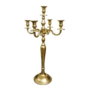Top Qualité Or Brut Candélabre 5 Bras Bougeoir Stand De Luxe Mariages Fête Décoration À La Main Candélabre à Vendre - Product Image 1