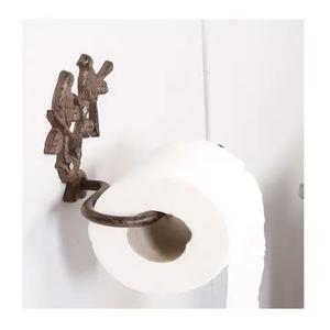 Juego de Baño Estilo Vintage Royal de Home Era, Portarrollos de Papel Higiénico Independiente en Negro y Marrón - Product Image 4