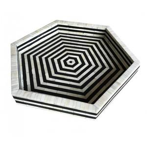 Bandeja para servir de lujo con incrustaciones de hueso Bandeja para servir alimentos Bandeja para incrustaciones de madreperla y hueso de la India - Product Image 4