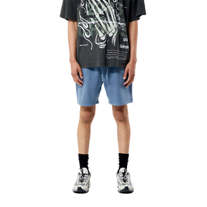 กางเกงขาสั้นผู้ชายสไตล์สตรีท แต่งขอบดิบ ผ้าวูลเฟรนช์เทอร์รี่ ลุคซัมเมอร์ ย้อมสีเอซิด - Product Image 2