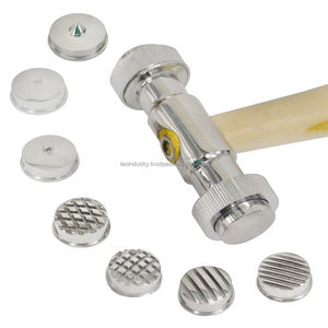 Marteau texturé à 9 têtes pour la fabrication de bijoux, estampage de métal et conception de motifs - Product Image 1