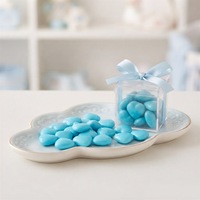 Dragées en forme de cœur bleues en gros, bonbons en vrac, confiseries colorées délicieuses, cadeaux pour mariage et fêtes, commande minimum 1 kg
