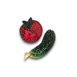 Heart with Eyes Hand Embroidery Bullion Wire Fashion Brooch <b>Copper</b> <b>Jewelry</b> for Children for Gifts Parties Weddings Engagements - Product Image 4