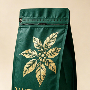 Bolsa de Plástico Multicapa con Cierre de Cremallera de 8 Lados, Impresa Personalizada al por Mayor, para Granos de Café con Válvula Hermética - Product Image 4