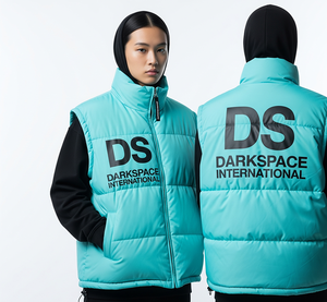 Gilet bouffant en toile sans manches décontracté pour homme avec fermeture à glissière col montant coupe-vent Offre Spéciale vêtements d'extérieur d'hiver à bas prix - Product Image 3