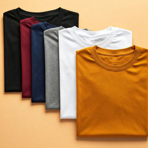 T-shirt surdimensionné pour homme de qualité supérieure, taille plus, écologique, 100% coton, poids lourd, personnalisable, col rond, respirant, séchage rapide, export - Product Image 3