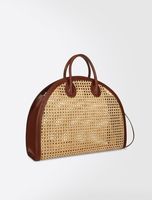 Sac à main en cuir et rotin, mode estivale, sac à bandoulière vintage, cadeau pour elle