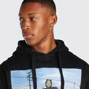 Poids lourd 100% coton sweats à capuche vierges hommes broderie personnalisée Logo hommes 400 Gsm épais unisexe français éponge sweats à capuche surdimensionnés - Product Image 3