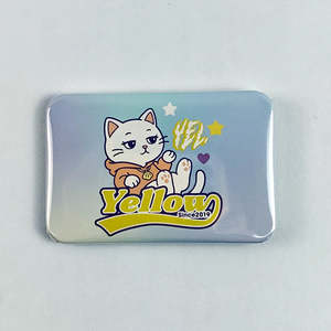Badge rectangulaire en soie de 58 mm avec épingle de sûreté, logo personnalisé imprimé pour la décoration de vêtements - Product Image 1