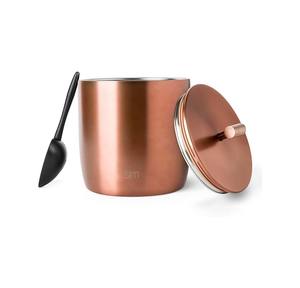 Elegante Cubitera de Acero Inoxidable con Tapa y Pala, Acabado en Tono Cobre, Diseño Aislado para el Hogar Moderno, Bar, Entretenimiento - Product Image 1