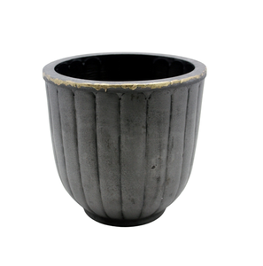 Tarro redondo clásico de vidrio y hierro de diseño precioso con tapa, uso terminado de piedra ahumada para utensilios de cocina domésticos, caja de almacenamiento, recipiente - Product Image 1