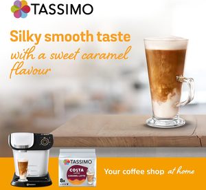 Capsules de café Tassimo Cost'a Caramel Latte x8 (Pack de 5, 40 boissons au total) - Product Image 2