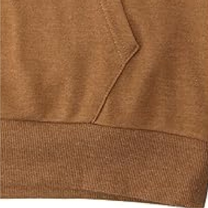 Durable <b>Coffee</b> Brown Hooded Sweatshirt High Quality Cotton Blend Winter Hoodie for Casual Outdoor Wear - Product Image 5