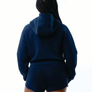 Sudadera con Capucha Personalizada con Logotipo para Mujer, Sudadera Deportiva, Sudadera Corta Informal para Mujer, Conjunto de Sudadera Corta Informal para Mujer - Product Image 4