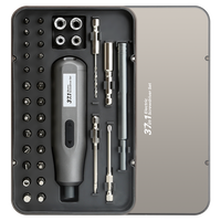 Prix d'usine, kit de tournevis électrique sans fil portable 37 en 1 |   Ensemble d'outils électriques de précision rechargeables pour la maison
