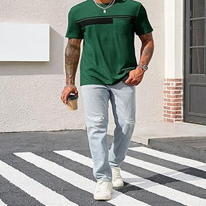 T-shirt personnalisé sérigraphie logo haute qualité vierge 100% coton unisexe Pro Club surdimensionné Streetwear t-shirt lourd pour hommes - Product Image 5