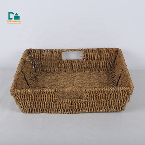 Panier de rangement en herbe de mer naturelle durable de haute qualité du Vietnam avec poignée pour la cuisine, le salon et la garde-robe - Product Image 4