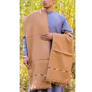 Latest Custom Made Design Wool Thick Men's Shawls Large Size Long Wedding Winter Shawls For Online Selling