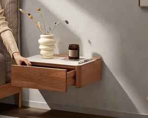 KALATRI-Mesita de noche de madera natural flotante, muebles modernos, ecológicos, hechos a mano, para el hogar, dormitorio y apartamento - Product Image 2