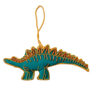 Beautiful <b>animal</b> design green and gold coloured seed beaded embroidery keychain and keyring and bag accessories from India - Product Image 1