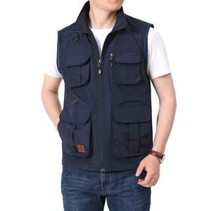 เสื้อกั๊กแฟชั่นสำหรับผู้ชายไซส์ใหญ่พิเศษระบายอากาศได้ดีดีไซน์แบบลำลองมีกระเป๋าหลายใบ - Product Image 3