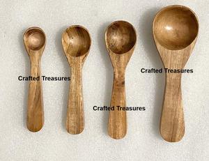 Juego de 4 Mini Cucharas de Madera de Primera Calidad para Café, Especias, Postres, Cucharas de Madera, Mini Cucharas Medidoras, Utensilios de Cocina - Product Image 2