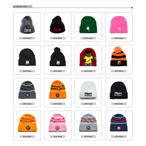 Gorro de invierno de Jacquard acrílico Unisex de alta calidad, jersey de protección, gorro de esquí deportivo tejido con calavera cálida, bordado 3D personalizado - Product Image 4